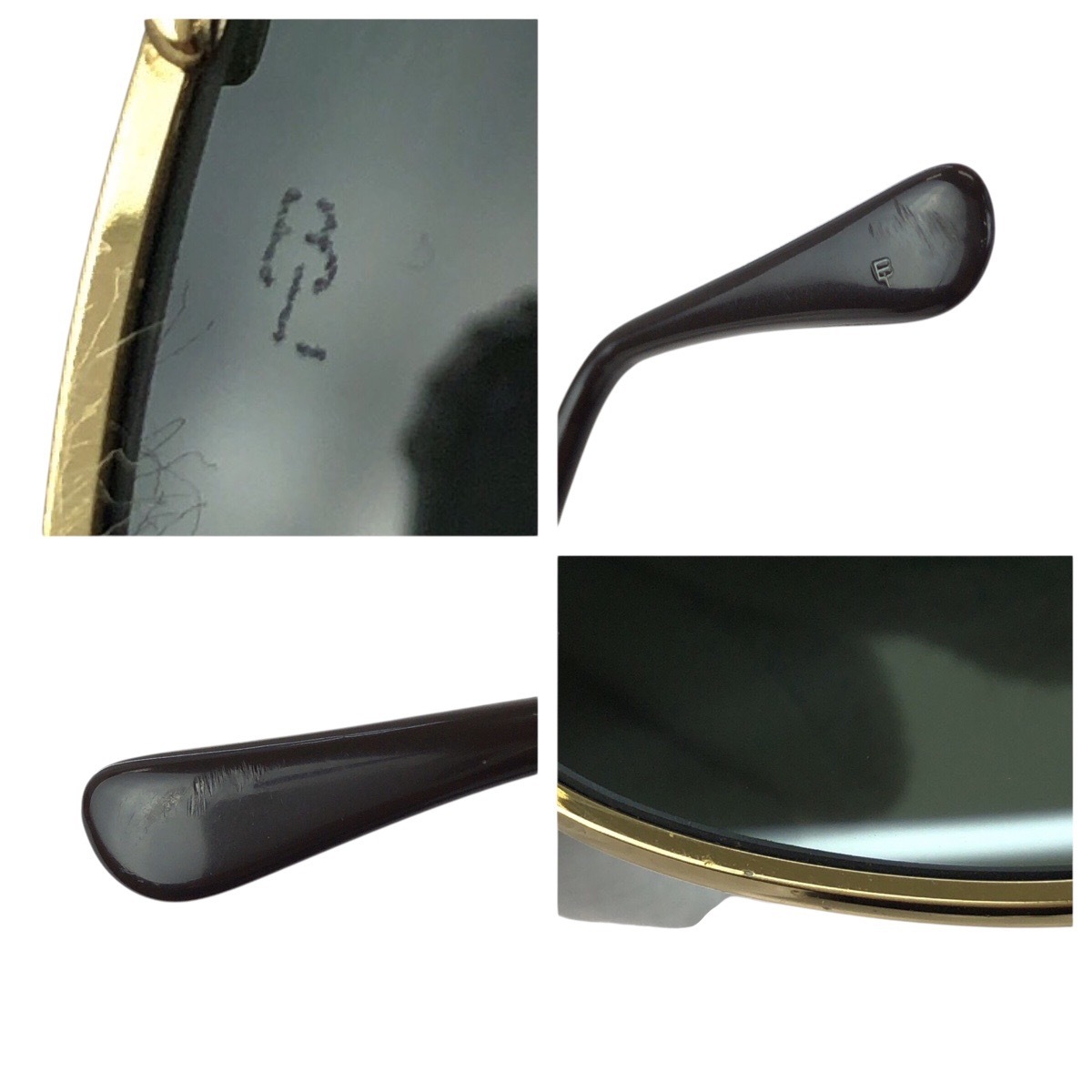 超美品 ヴィンテージ シグネット ボシュロム ヘリテージ ゴールド グリーン メタル B&L 5219 サングラス メガネ 男女兼用 レディース 602489_7