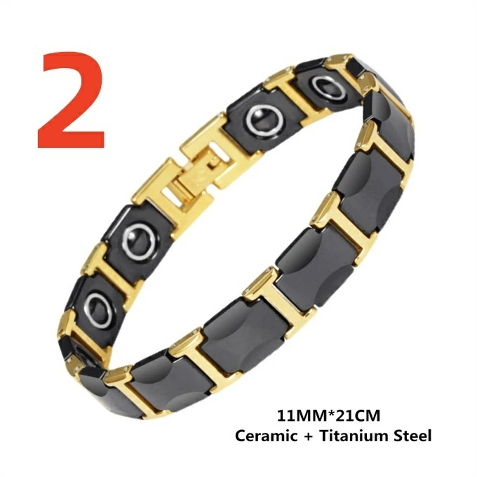 チタンとステンレス鋼の磁気ブレスレット,痩身,ヘマタイト ストレス解消 痩身ブレスレット 女性の減量 エネルギーマグネット付きの磁気ブレスレット エネルギーヨガ減量疲労緩和療法瞑想 癒しの石