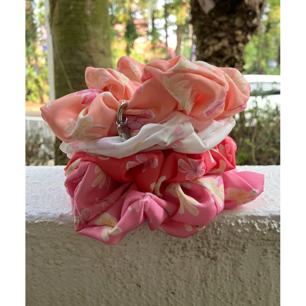 SINOON パターンスクランチ (アプリコット) SINOON パターンスクランチ (アプリコット)