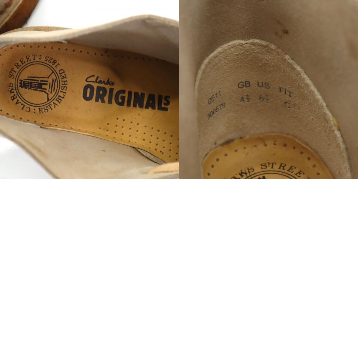 クラークス オリジナルス スエードレザー デザート チャッカブーツ GB 4 1/2 グレージュ Clarks ORIGINALS クレープソール レディース 古着 クラークス オリジナルス スエードレザー デザート チャッカブーツ GB 4 1/2 グレージュ Clarks ORIGINALS クレープソール レディース 古着