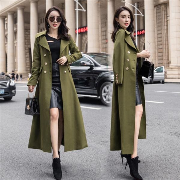 超ロングコート　トレンチコート　チェスターコート 40代 体型カバー ロングコート 着痩せ レディー