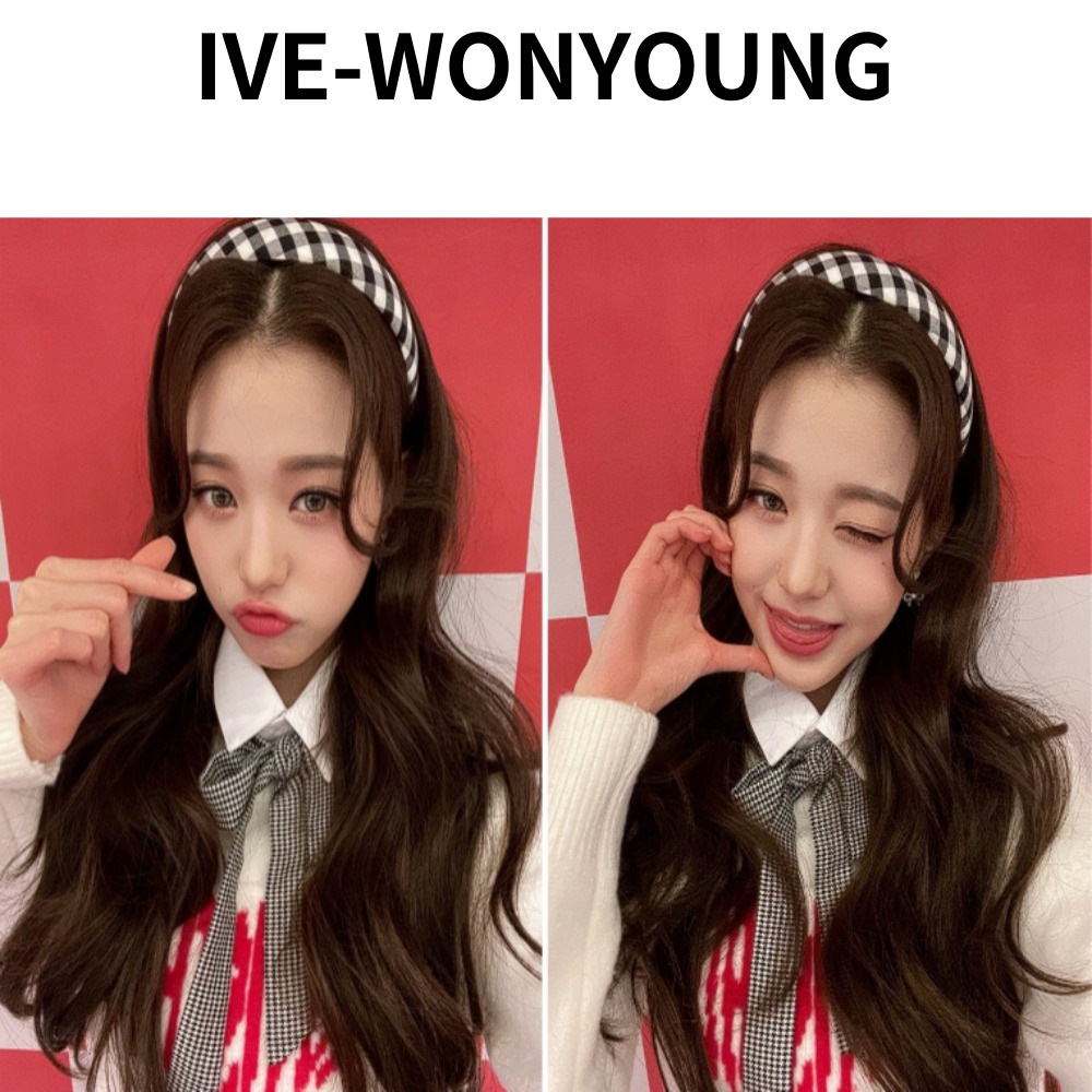 IVE WONYOUNG 着用/OW HEART LOGO KNIT
