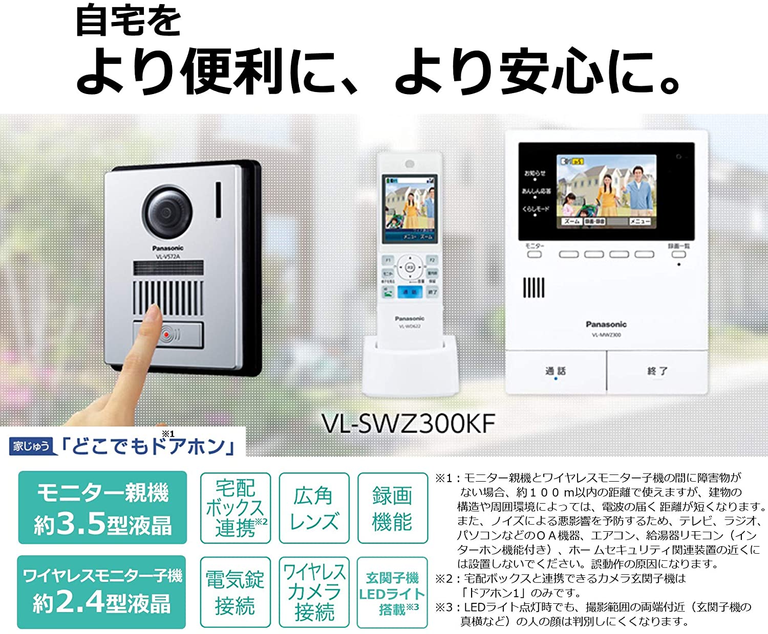 パナソニック ワイヤレスモニター付き テ... : 家電 : パナソニック 最新品低価