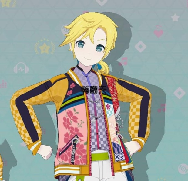 実物撮影（ウィッグ靴追加 ） プロセカ ハルイロ・スカジャン 鏡音レン コスプレ衣装