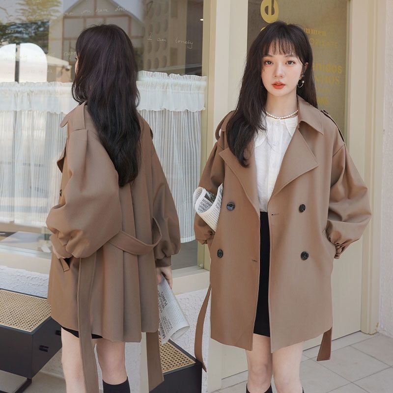 高質感 裏地付 トレンチコート レディース 新作 秋アウター 韓国ファッション 百掛け長袖コート ジャケット 20代 30代 40代 通勤