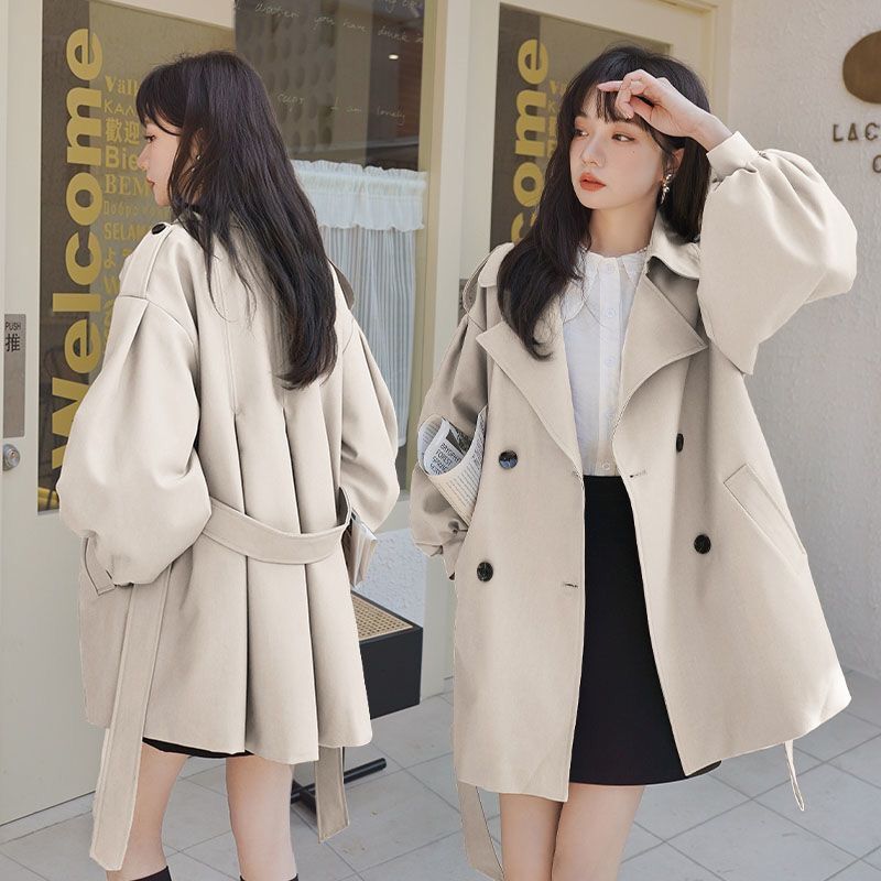 高質感 裏地付 トレンチコート レディース 新作 秋アウター 韓国ファッション 百掛け長袖コート ジャケット 20代 30代 40代 通勤