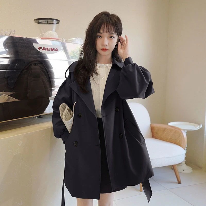 高質感 裏地付 トレンチコート レディース 新作 秋アウター 韓国ファッション 百掛け長袖コート ジャケット 20代 30代 40代 通勤
