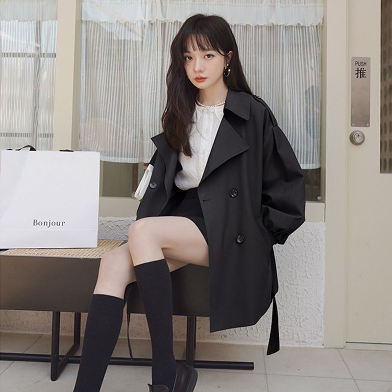 高質感 裏地付 トレンチコート レディース 新作 秋アウター 韓国ファッション 百掛け長袖コート ジャケット 20代 30代 40代 通勤