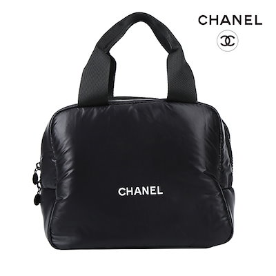 【新品】1点のみ！海外限定ノベルティCHANEL ブラック ナイロンバッグ Qoo10] CHANEL コスメ ノベルティ海外限定商品!! コス : バッグ