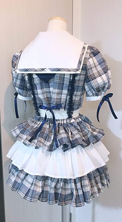 Qoo10] アイドル風な 青チェック コスプレ衣装