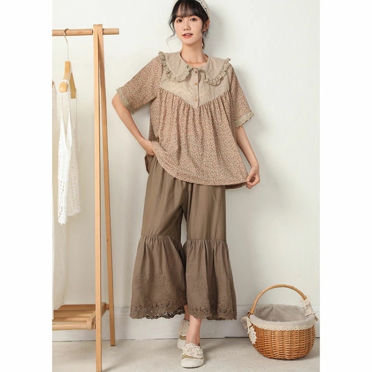 ぺチパンツ レース ロング 綿 ペチコート レディース パンツ 大きいサイズ 春夏 フレア インナーパンツ 刺繍 裾レース ロングペチパンツ 重ね着 コットン100% 綿100% 天然素材 ゆったり