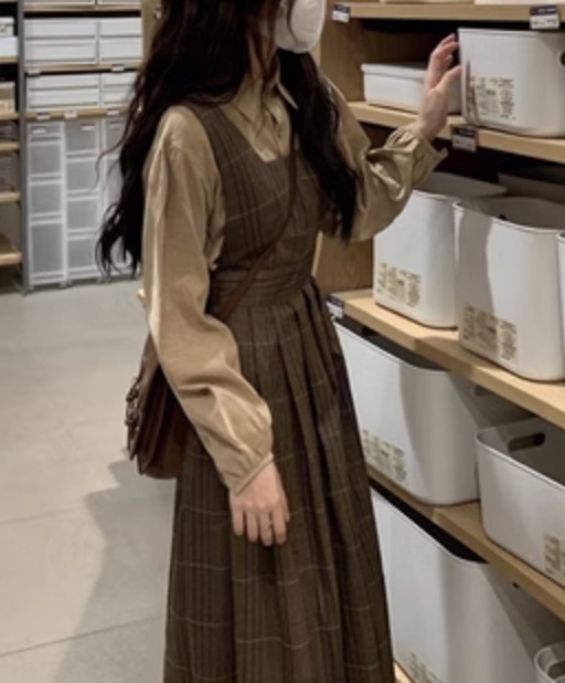 ワンピース シャツ ブラウス ミモレ丈 長袖 かわいい 大人可愛い きれいめ シンプル カジュアル 大人 上品 おしゃれ お洒落 大人女子 こなれ感 個性的 主役級 存在感 美容師