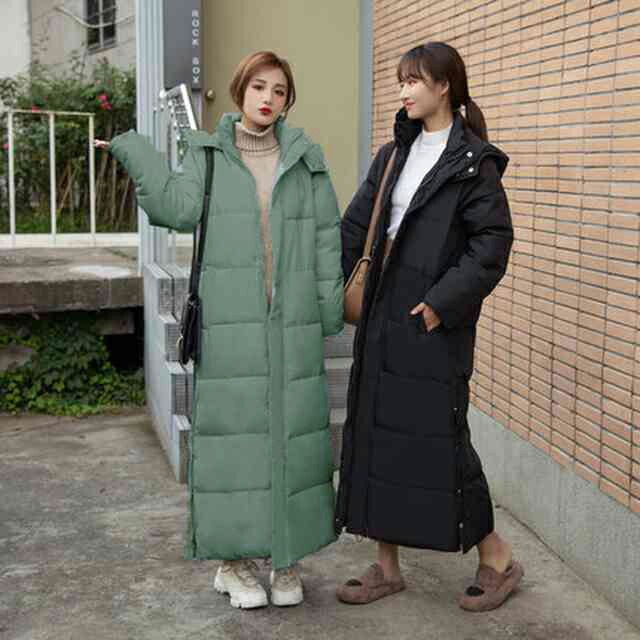 【即納】ダウンコート レディース ロング フェイクダウン フェイクダウン 中綿コート ダウンジャケット アウター 上着 大きいサイズ フード ペディン ベンチコート マキシ丈 長袖 シンプル カジュア