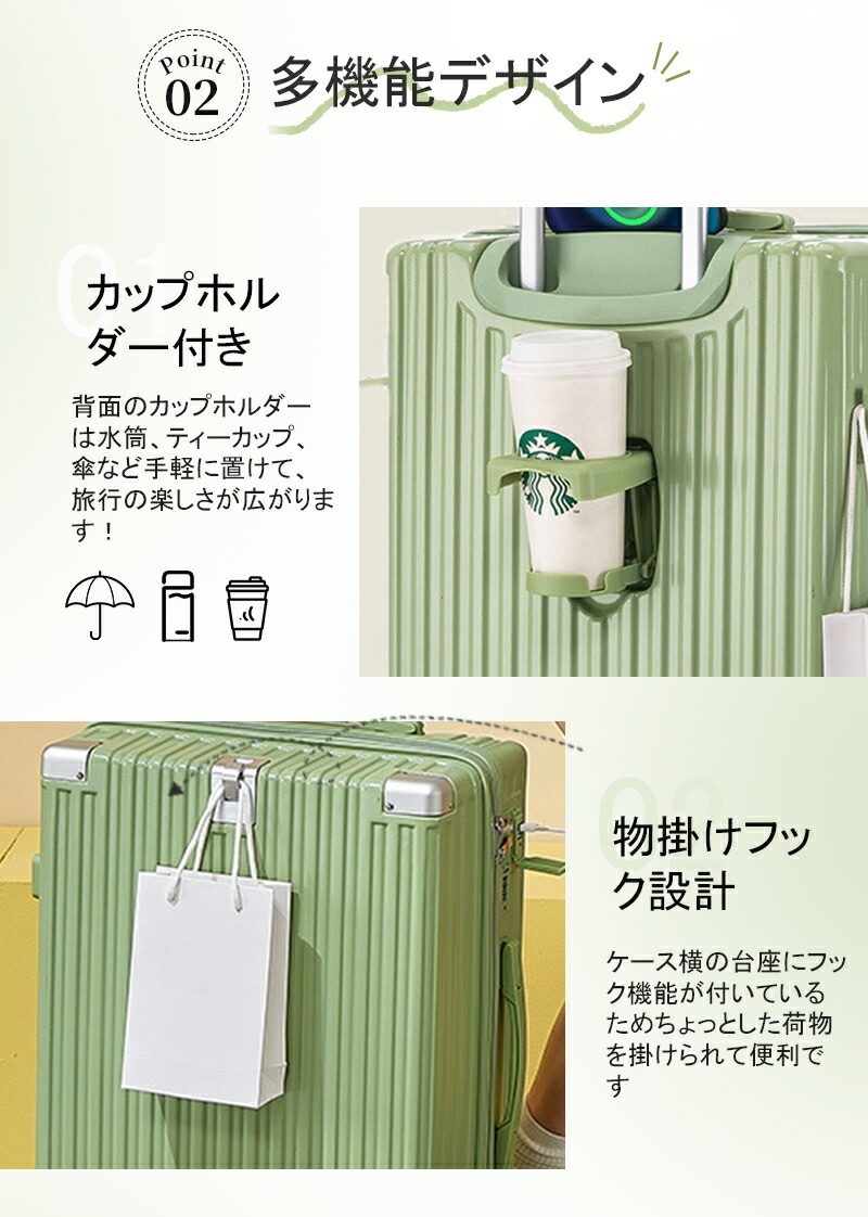 今がチャンススーツケース キャリーケース sサイズ フロントオープン 機内持ち込み ドリンクホルダー 静音 軽量 前開き 小型 USBポート付き かわいい 旅行 出張 修学旅行 s m l キャリーバ 今がチャンススーツケース キャリーケース sサイズ フロントオープン 機内持ち込み ドリンクホルダー 静音 軽量 前開き 小型 USBポート付き かわいい 旅行 出張 修学旅行 s m l キャリーバ