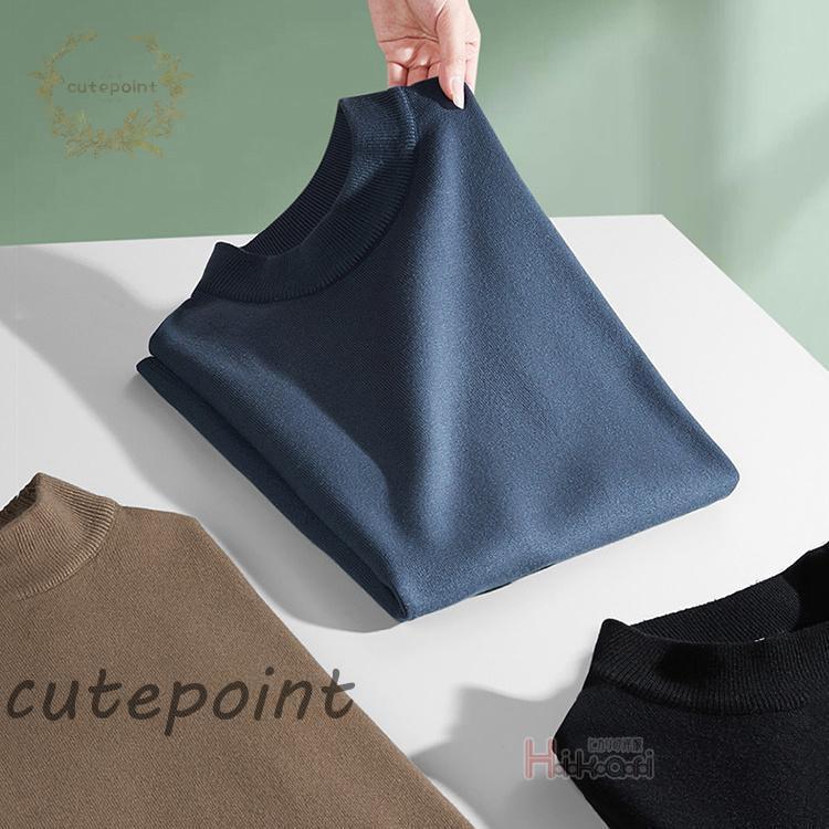 【短納期】モックネック ニット 半袖 ハイネック ゴルフウェア メンズ 半袖ニット ニットTシャツ サマーニット インナー 父の日 春夏