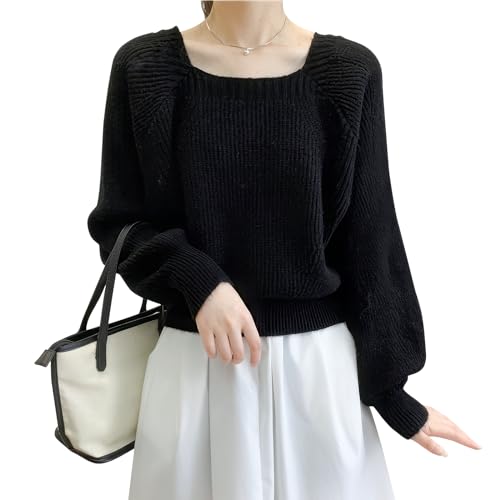 セーター レディース リブニット スクエアネック ボリューム袖 バルーン 長袖 ハイゲージ トップス ショート丈 薄手 長袖 ふんわり カジュアル シンプル おしゃれ 大人 かわいい デイリー 秋 冬 セーター レディース リブニット スクエアネック ボリューム袖 バルーン 長袖 ハイゲージ トップス ショート丈 薄手 長袖 ふんわり カジュアル シンプル おしゃれ 大人 かわいい デイリー 秋 冬