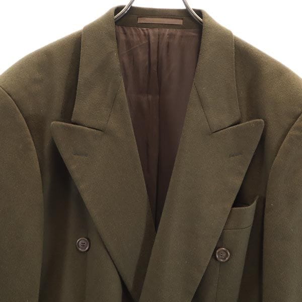 ロロピアーナ ヒューゴボス スイス製 カシミヤ100% テーラードジャケット カーキ Loro Piana HUGO BOSS ダブルボタン メンズ ロロピアーナ ヒューゴボス スイス製 カシミヤ100% テーラードジャケット カーキ Loro Piana HUGO BOSS ダブルボタン メンズ