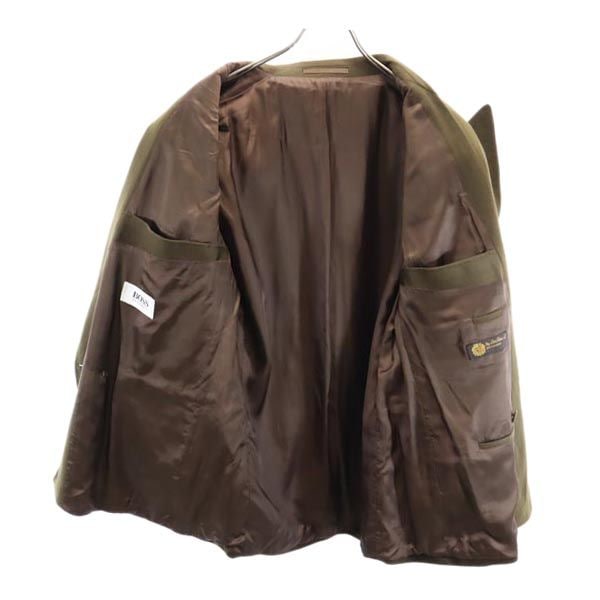 ロロピアーナ ヒューゴボス スイス製 カシミヤ100% テーラードジャケット カーキ Loro Piana HUGO BOSS ダブルボタン メンズ ロロピアーナ ヒューゴボス スイス製 カシミヤ100% テーラードジャケット カーキ Loro Piana HUGO BOSS ダブルボタン メンズ