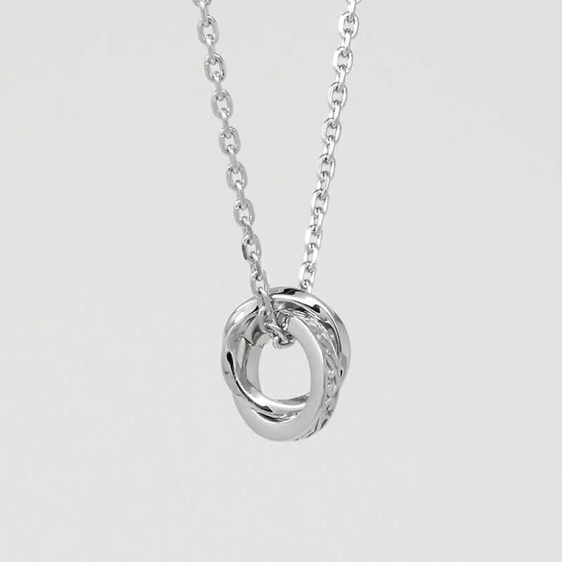 LH-1 タテガミ ダブルリングネックレス サージカルステンレス(シルバー) 03NE0215SV ステンレスネックレス チェーン45~50cm ペンダン LH-1 タテガミ ダブルリングネックレス サージカルステンレス(シルバー) 03NE0215SV ステンレスネックレス チェーン45~50cm ペンダン