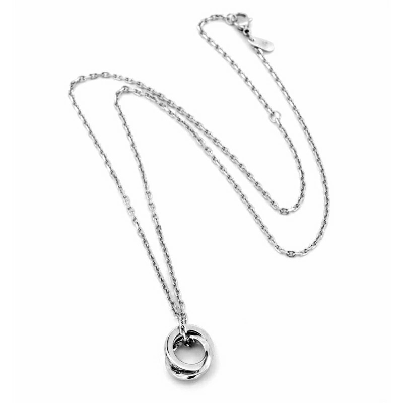 LH-1 タテガミ ダブルリングネックレス サージカルステンレス(シルバー) 03NE0215SV ステンレスネックレス チェーン45~50cm ペンダン LH-1 タテガミ ダブルリングネックレス サージカルステンレス(シルバー) 03NE0215SV ステンレスネックレス チェーン45~50cm ペンダン