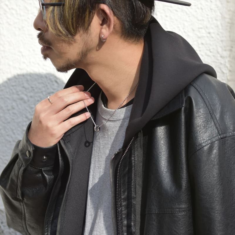 LH-1 タテガミ ダブルリングネックレス サージカルステンレス(シルバー) 03NE0215SV ステンレスネックレス チェーン45~50cm ペンダン LH-1 タテガミ ダブルリングネックレス サージカルステンレス(シルバー) 03NE0215SV ステンレスネックレス チェーン45~50cm ペンダン