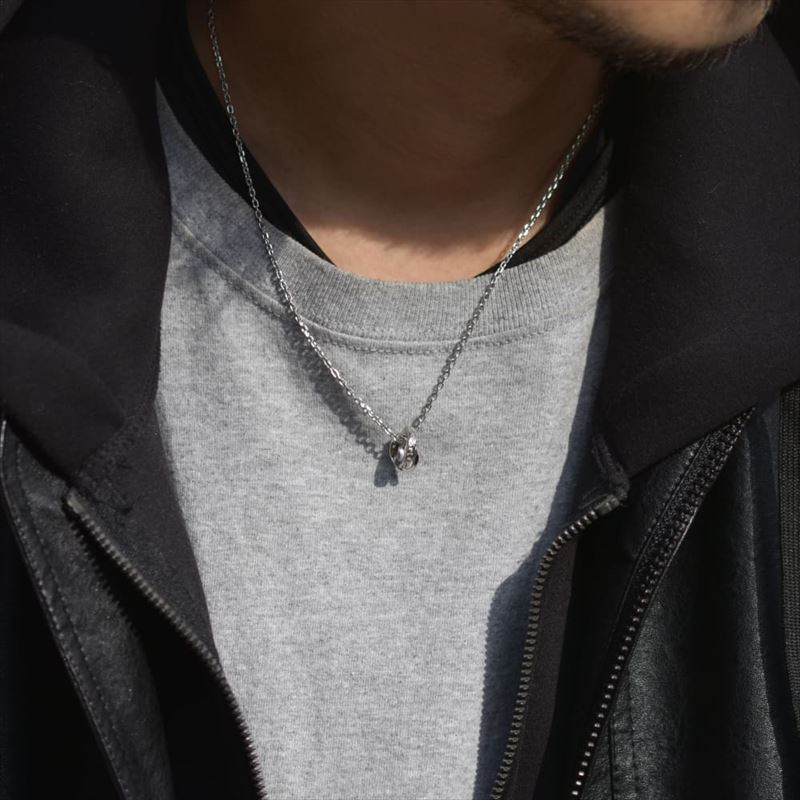 LH-1 タテガミ ダブルリングネックレス サージカルステンレス(シルバー) 03NE0215SV ステンレスネックレス チェーン45~50cm ペンダン LH-1 タテガミ ダブルリングネックレス サージカルステンレス(シルバー) 03NE0215SV ステンレスネックレス チェーン45~50cm ペンダン