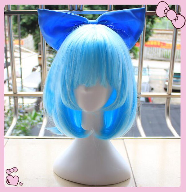 東方project チルノ　高品質 コスプレ衣装　ウィッグ付き Amazon.co.jp: [milky time] ウィッグ付き 東方 チルノ コスプレ