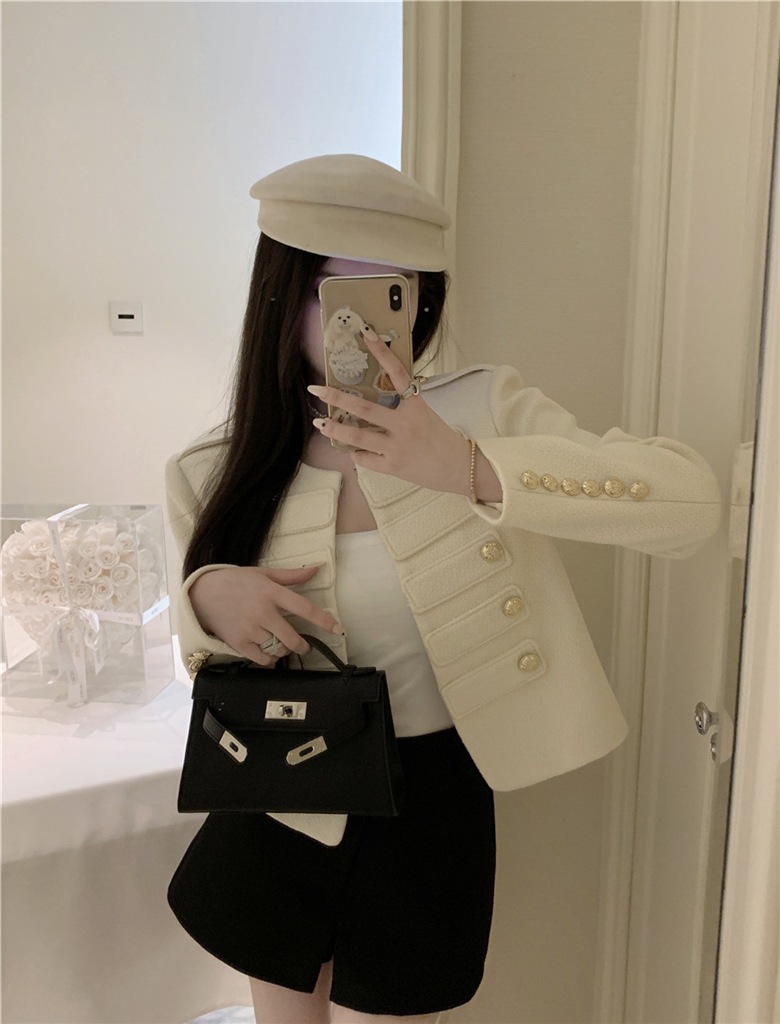 大人っぽく今年らしい 秋冬 アウター エレガント きれいめ エレガント カジュアル 韓国っぽ OL 通勤 フェミニン 女っぽ オフィス羽織りフレンチ