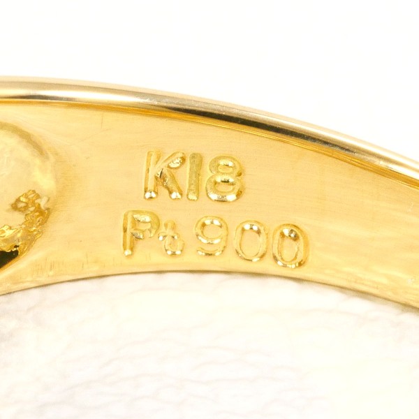 PT900 プラチナ K18YG リング 指輪 12号 ダイヤ 0.15 ジュエリー 中古 PT900 プラチナ K18YG リング 指輪 12号 ダイヤ 0.15 ジュエリー 中古