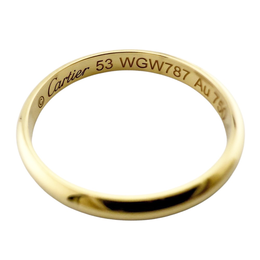 カルティエ ウエディングバンド リング 指輪 13号 18金 K18イエローゴールド CARTIER 中古 美品 カルティエ ウエディングバンド リング 指輪 13号 18金 K18イエローゴールド CARTIER 中古 美品