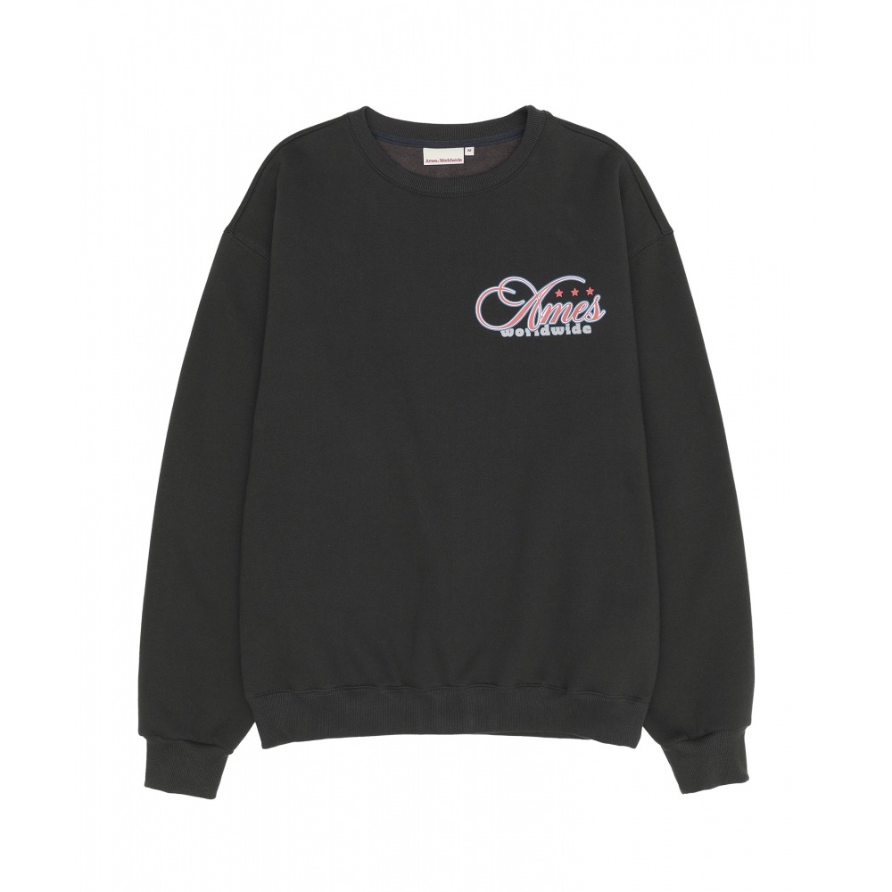 AMES-ワールドワイドニューメッセージスウェットシャツチャコール