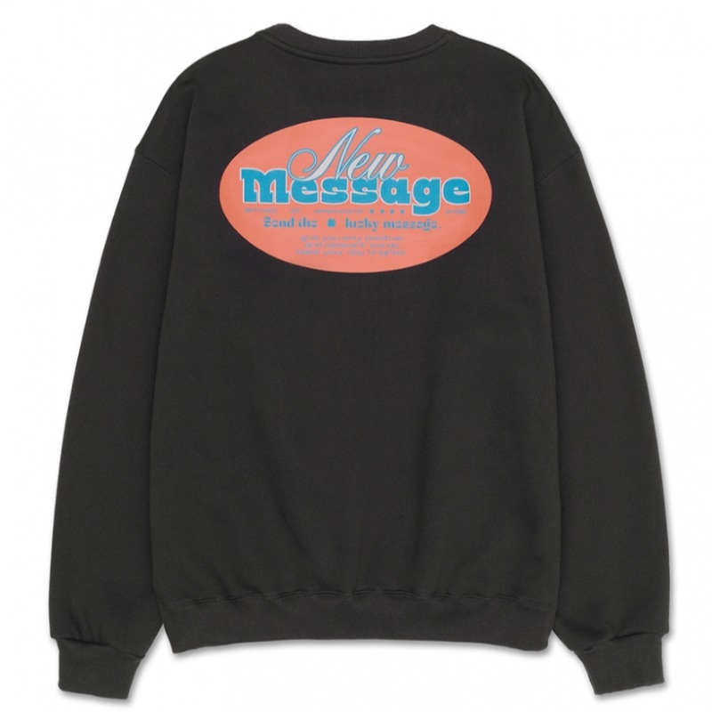 AMES-ワールドワイドニューメッセージスウェットシャツチャコール