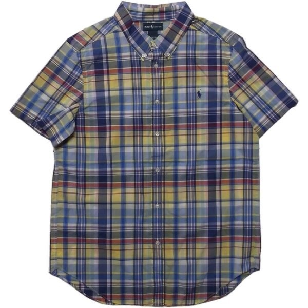 ボーイズサイズ 半袖 ボタンダウンシャツ イエロー boys PR2-043 ボーイズサイズ 半袖 ボタンダウンシャツ イエロー boys PR2-043