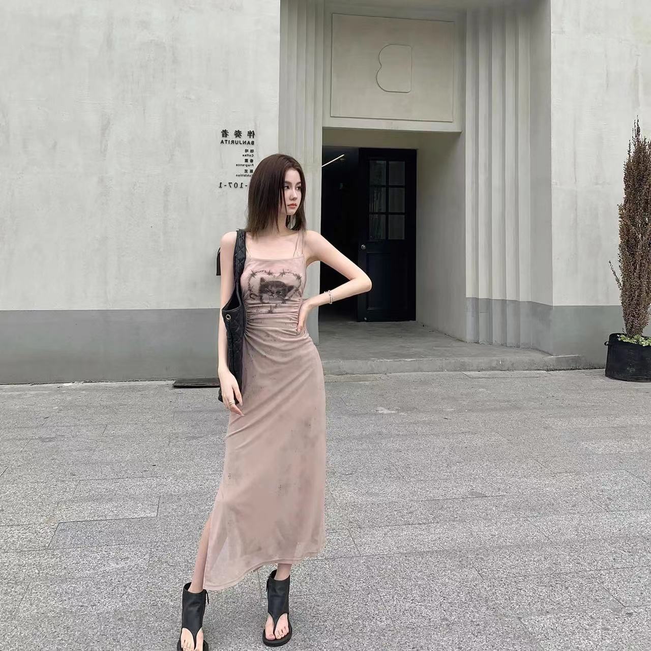 新作 キャミワンピース 猫のキャミソールワンピース夏のウエストロングスカート 百掛け 着痩せ ファッション 新作 キャミワンピース 猫のキャミソールワンピース夏のウエストロングスカート 百掛け 着痩せ ファッション