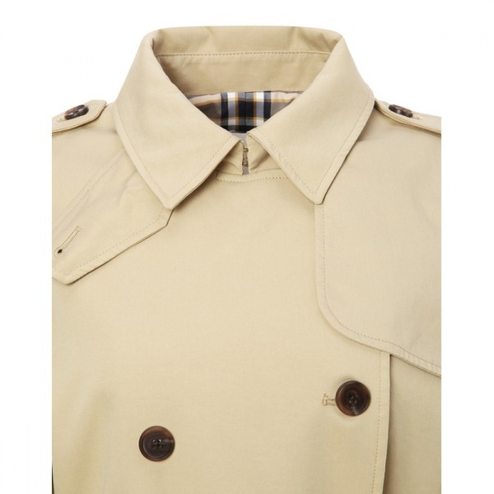 [ヘッジズレディース] 24SSベージュソリッドコットンブレンドトレンチコートWSCO4BC22I2