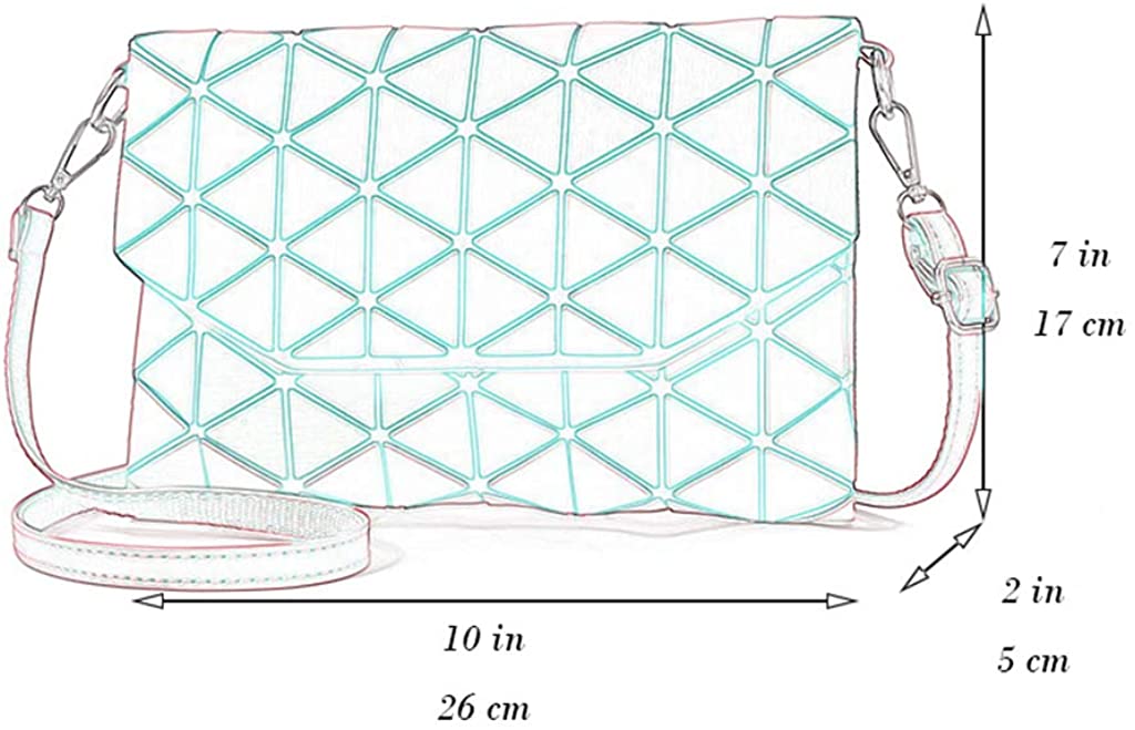 輝く幾何学的ホログラフィック反射財布PU... : バッグ・雑貨 新品超激安
