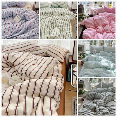 子供用 大人用 韓国ファッション布団カバー 掛け布団カバー 和式 シングル セミダブル ダブル 敷布団カバー 布団カバーセット シングル しま図案 可爱 しまむら-布団カバー あったか 防臭 防ダニ