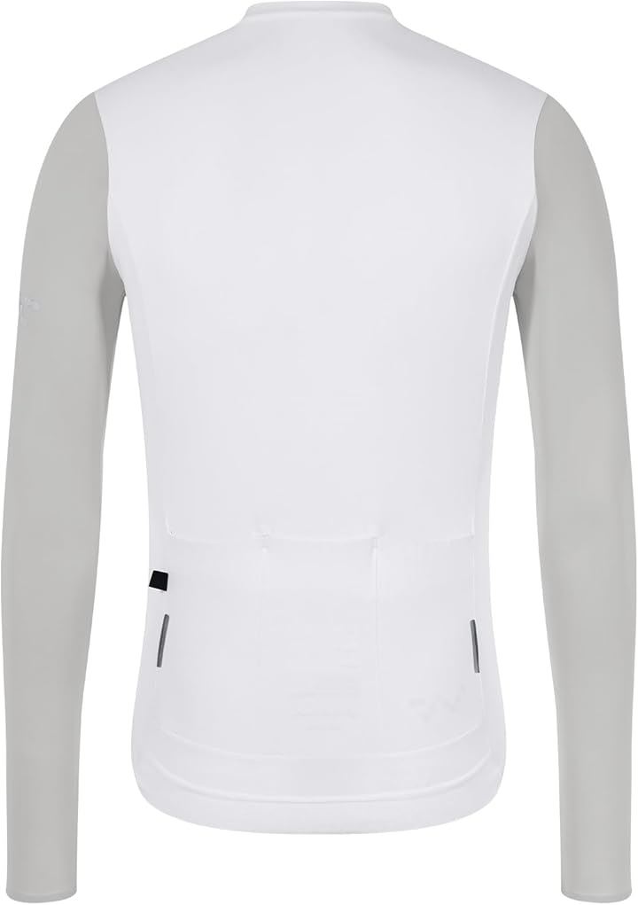 メンズ サイクルジャージ 長袖 春夏 サイクルウェア 自転車 サイクリング ロードバイク UVカート 通気(ホワイト, L) メンズ サイクルジャージ 長袖 春夏 サイクルウェア 自転車 サイクリング ロードバイク UVカート 通気(ホワイト, L)