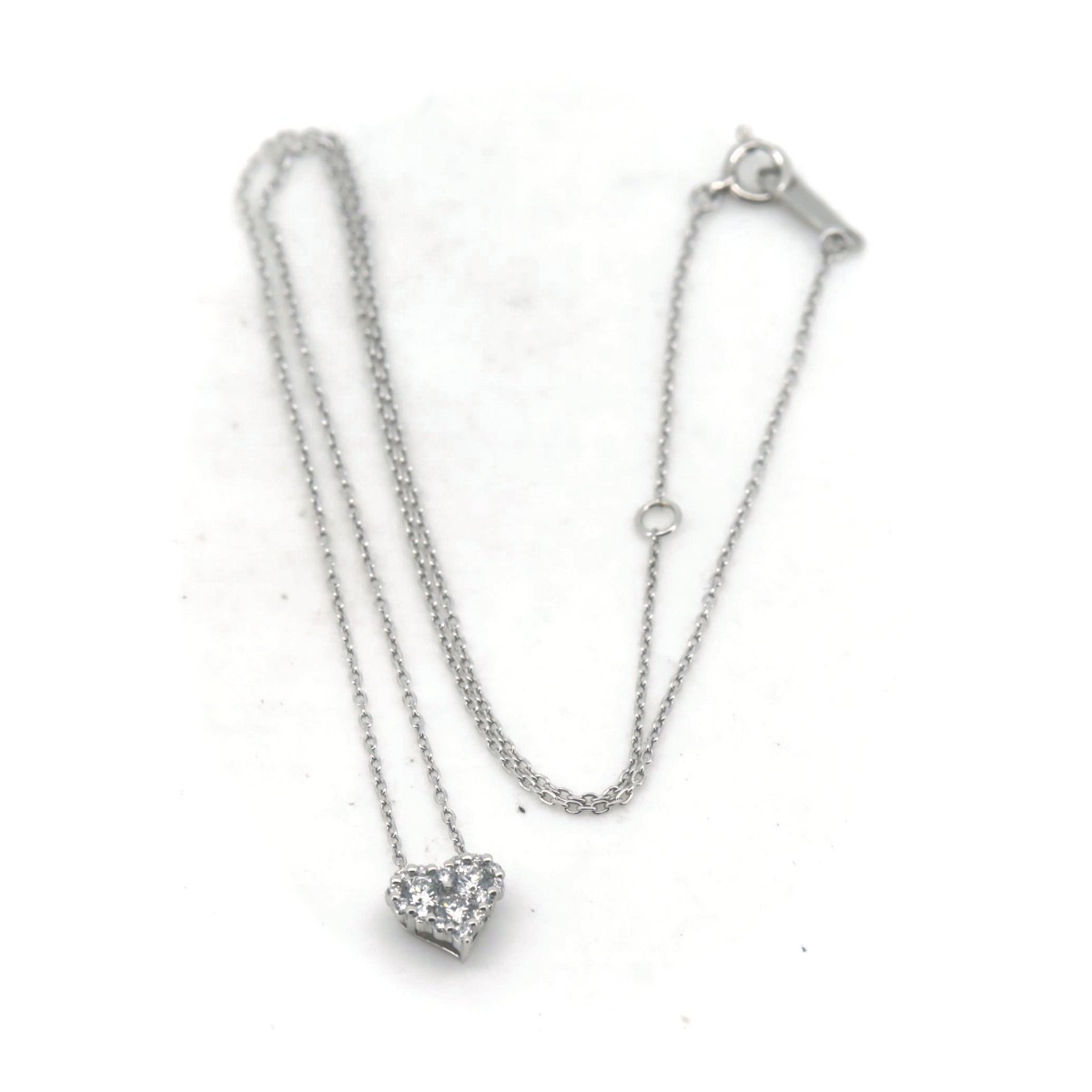 ダイヤモンド ネックレス ハートモチーフ 0.30ct Pt950/Pt850(プラチナ