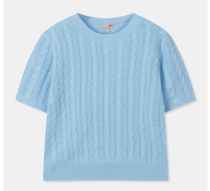 23SS/SUMMERCABLEKNIT/半袖ニット/8カラー/SPKWD25U03