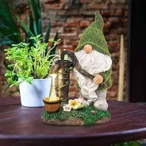 L 2つセット】テラコッタ製ガーデニングオブジェ・伝説な森の