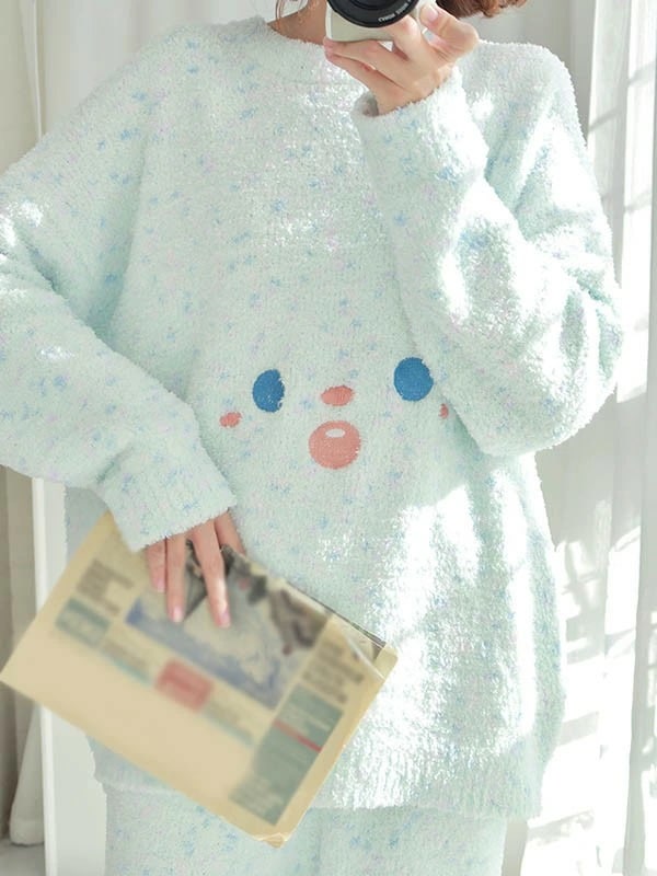 ルームウェア もこもこ モコモコパジャマ パジャマ 冬 長袖 上下セット 寝巻き 部屋着 暖かい あったか 着ぐるみ モコモコ 大人用 ふわふわ 動物 レディース 女性用 ガウン かわいい 可愛い ギ
