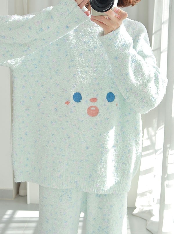 ルームウェア もこもこ モコモコパジャマ パジャマ 冬 長袖 上下セット 寝巻き 部屋着 暖かい あったか 着ぐるみ モコモコ 大人用 ふわふわ 動物 レディース 女性用 ガウン かわいい 可愛い ギ