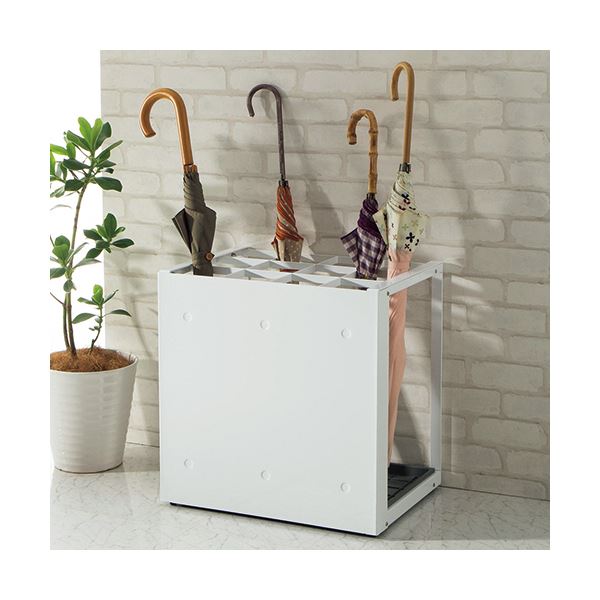 テラモト パネル傘立 36本用 ホワイト UB-299-036-8 1台