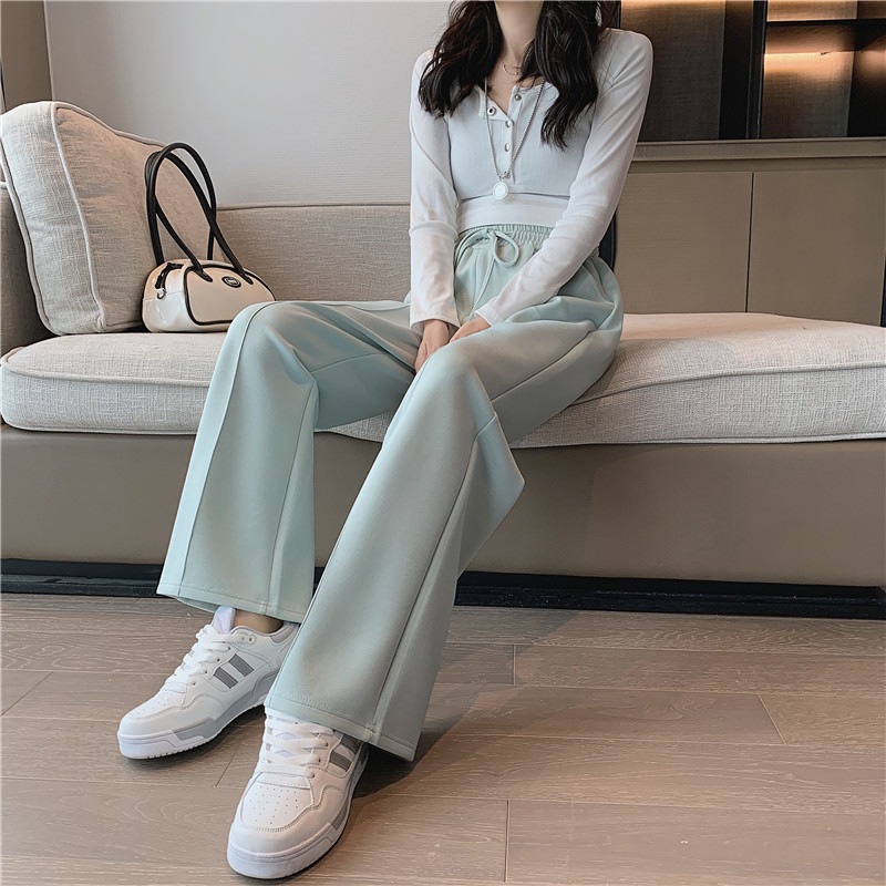 かっこいい！スラックスパンツ ガウチョパンツ ワイドレッグパンツ 春秋 ハイウエスト カジュアル 人気スラックスパンツ