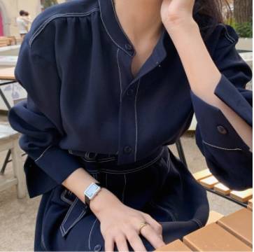 ワンピース ミモレ丈 レディース 長袖 秋 無地 ネイビー ウエストリボン フロントボタン イベント 休日 お出かけ デート コーデ 普段使い OL 通勤 着回し ファッション おしゃれ カジュアル ワンピース ミモレ丈 レディース 長袖 秋 無地 ネイビー ウエストリボン フロントボタン イベント 休日 お出かけ デート コーデ 普段使い OL 通勤 着回し ファッション おしゃれ カジュアル