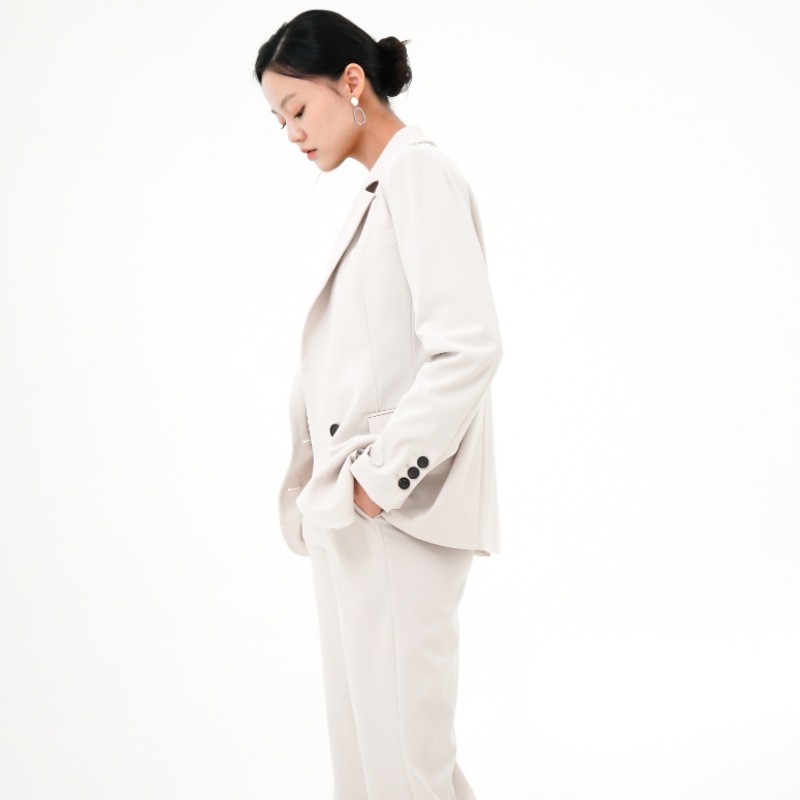 ACUD 2つボタンシングルジャケット_L.ベージュ ACUD 2つボタンシングルジャケット_L.ベージュ