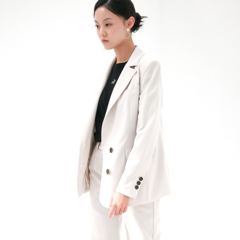 ACUD 2つボタンシングルジャケット_L.ベージュ ACUD 2つボタンシングルジャケット_L.ベージュ