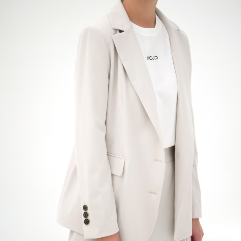 ACUD 2つボタンシングルジャケット_L.ベージュ ACUD 2つボタンシングルジャケット_L.ベージュ