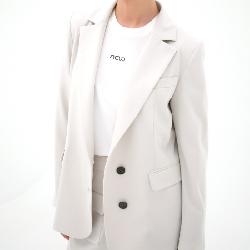 ACUD 2つボタンシングルジャケット_L.ベージュ ACUD 2つボタンシングルジャケット_L.ベージュ